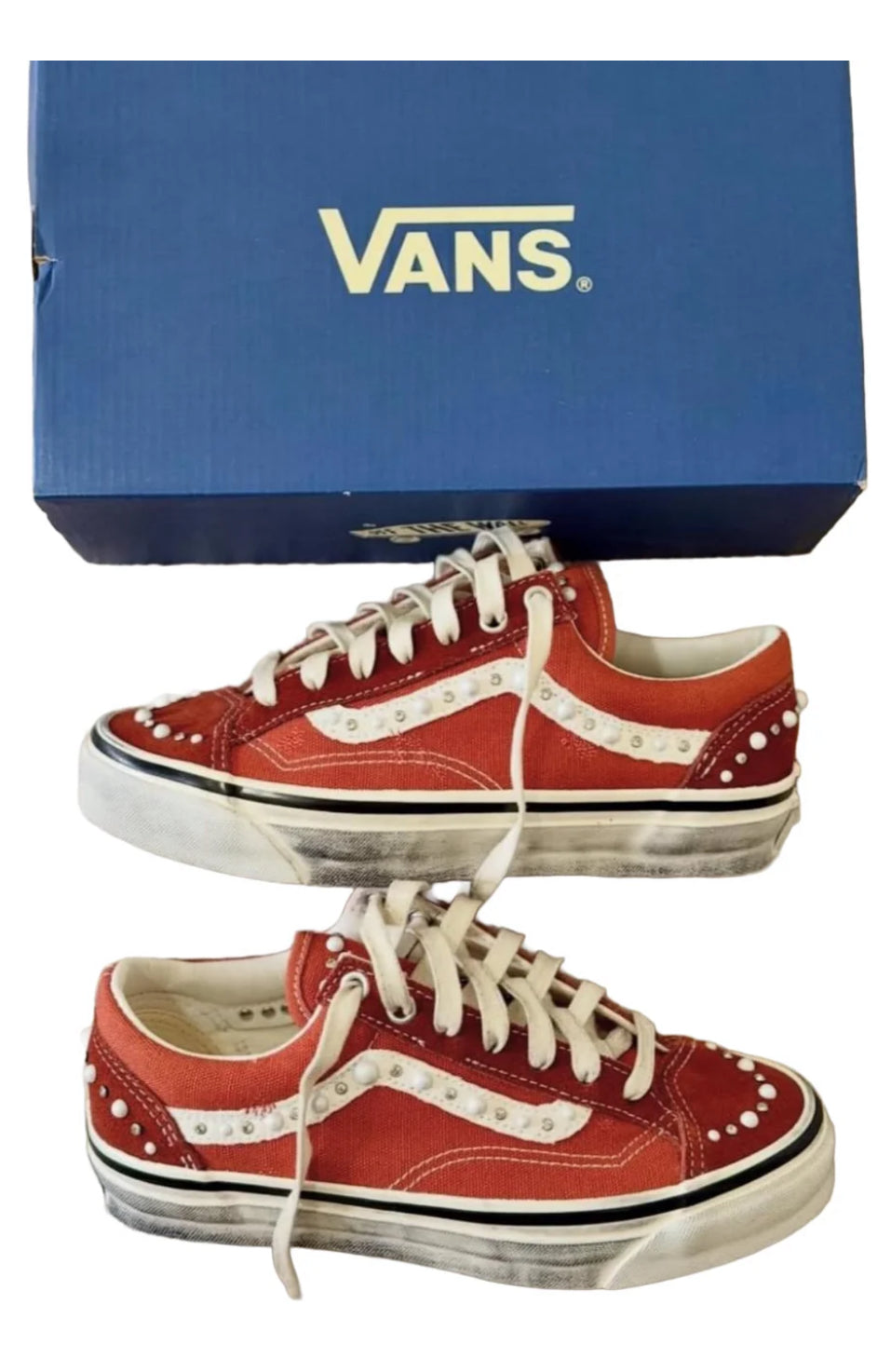 Red Vans LX Old Skool 36 Pearlized Pack