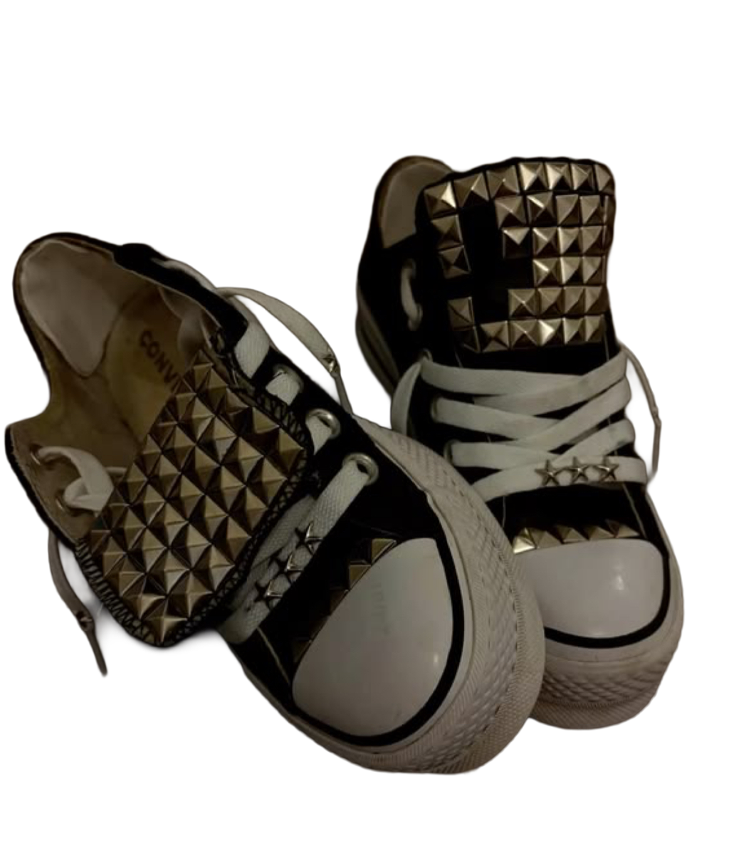 Studded Crossed Converses